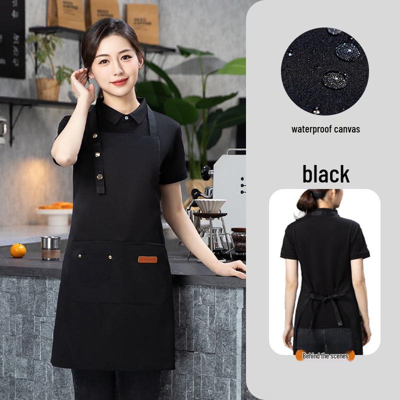 New Style Waterproof Three-Button Halter Apron with Custom Logo - Ideal for Catering, Gifts, and Advertising