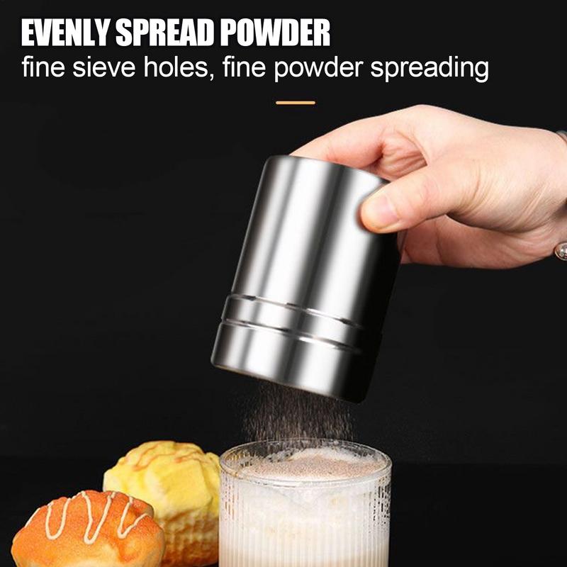 Edelstahl Schokoladenshaker Kakao Mehl Kaffee Sieb Stahl Set Küchenfilter Kochwerkzeug Kaffeepulver Spender