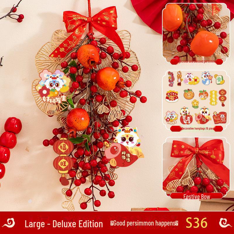 Fortune Fruit Pendant: Snake Year Spring Festival Decoration for Living Room