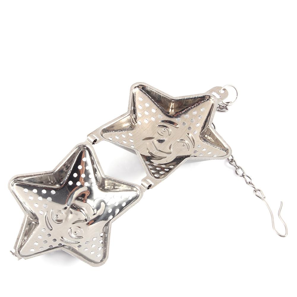 

Cute Stainless Steel Loose Tea Infuser Leaf Strainer Filter Diffuser Herbal Spice Star Chain