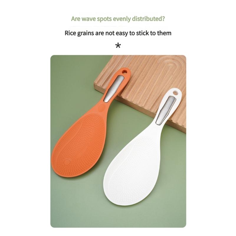 Plastic Rice Serving Spoon Antistick Surfaces Heat Resistant Safe Ergonomic Grip Paddle For Hot Meals And Steaming Pot
