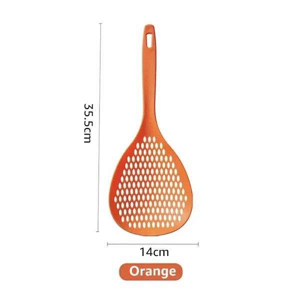 Kitchen Ladle Scoop Strainer Large Plastic Slotted Spoon Cooking Skimmers for Draining