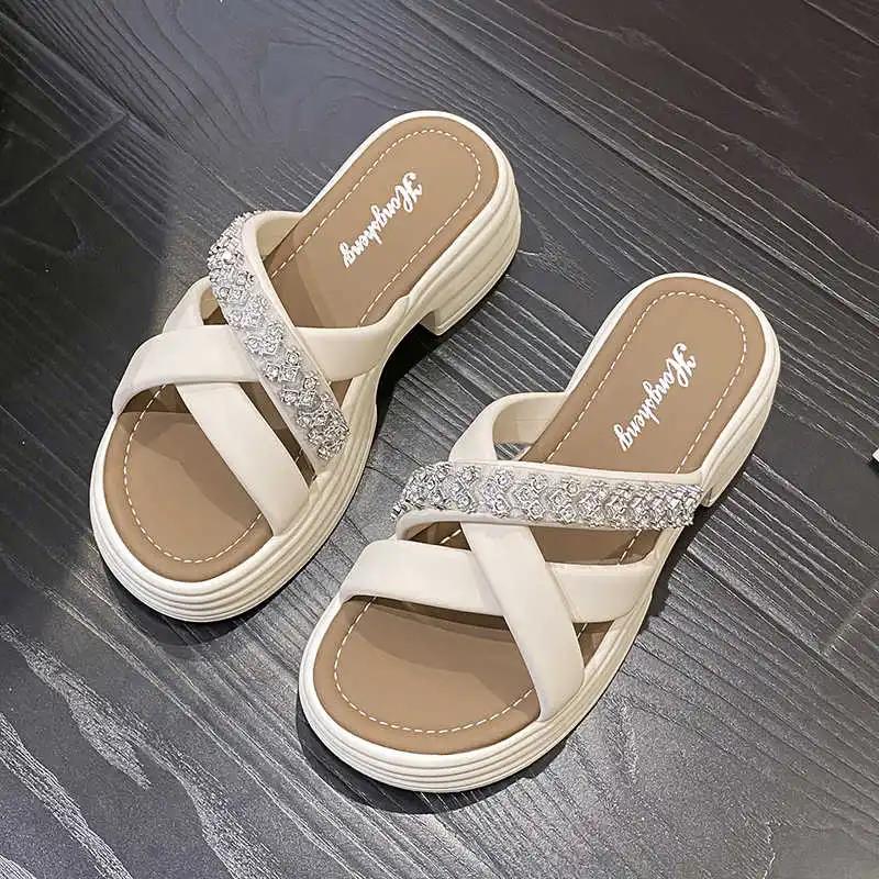 Fashion Autumn Does Not Slip Women's Flat Sandal Shoes Home Women's House Slippers Sneakers Sport Styling Special Offers Sneakeres
