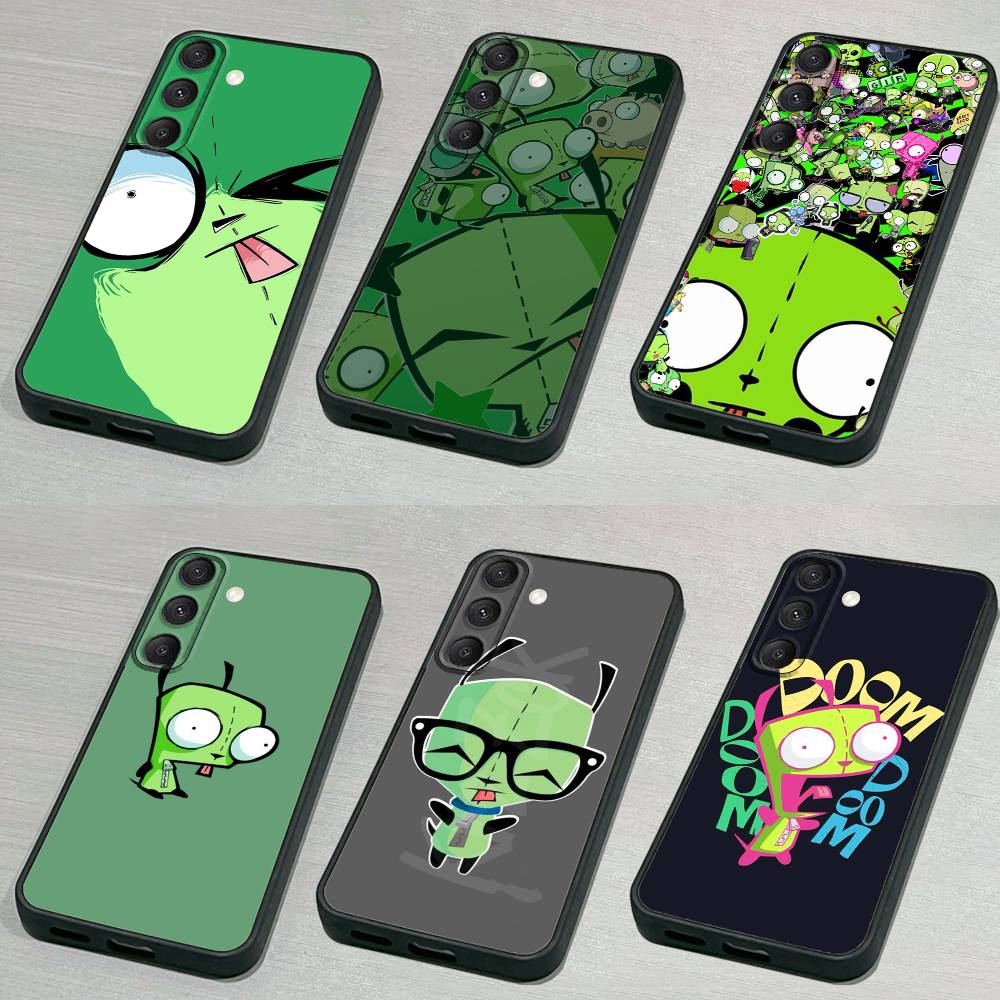 I-InvaderS Z-Zim G-Gir Phone Case For Samsung S 25,24,23,22,30,21,10,9,Ultra,Plus,Lite,FE,4,5G Black Soft Case