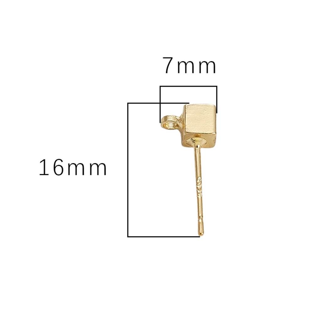 Měděné čtvercové malé čtvercové závěsné náušnice pro vlastní výrobu šperků