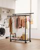 Sakugi Slim and Stylish Metal Clothes Rack with Double Casters for Closet Organization and Clothing 98cm X 42cm X 150cm Black Poles, & Shelves,