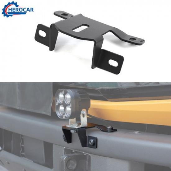 Metal Front Bumper LED Spotlight Lamp Holder Bracket Stand For Ford Bronco 21-25