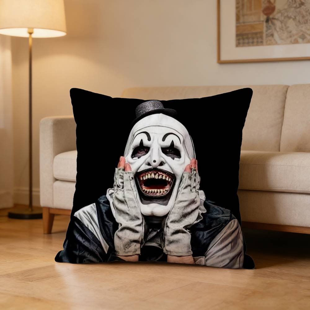 Horror Movie Terrifiers Pillow Case Pattern Printed Pillowcase For Living Room Sofa Cushion Cover