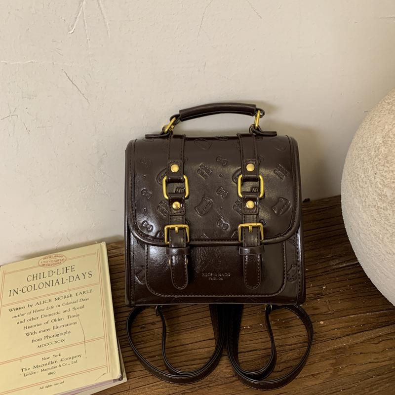 

British style retro commuter backpack women s 2025 autumn new handbag casual out shoulder messenger bag women