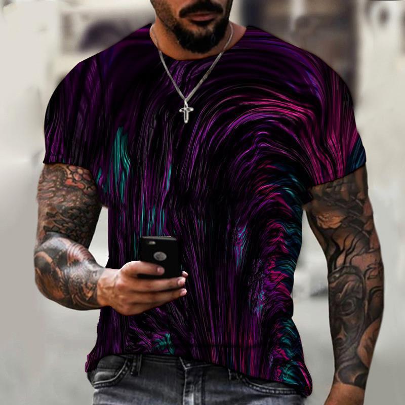 

Дизайнерская модная мужская футболка с круглым вырезом и короткими рукавами с 3D-цифровой печатью S