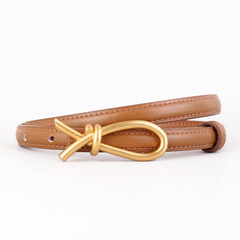 Leather Belt For Women With Alloy Buckle And Punk Style For Casual Wear