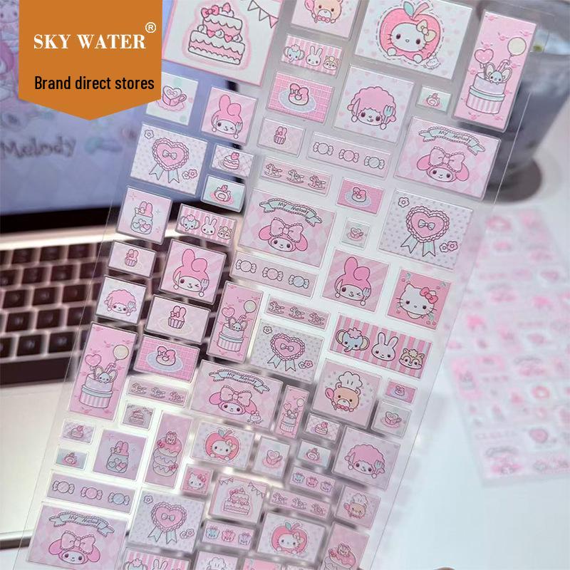 Sanrio Kitty Pink Nail Art Stickers - DIY Phone Decoration