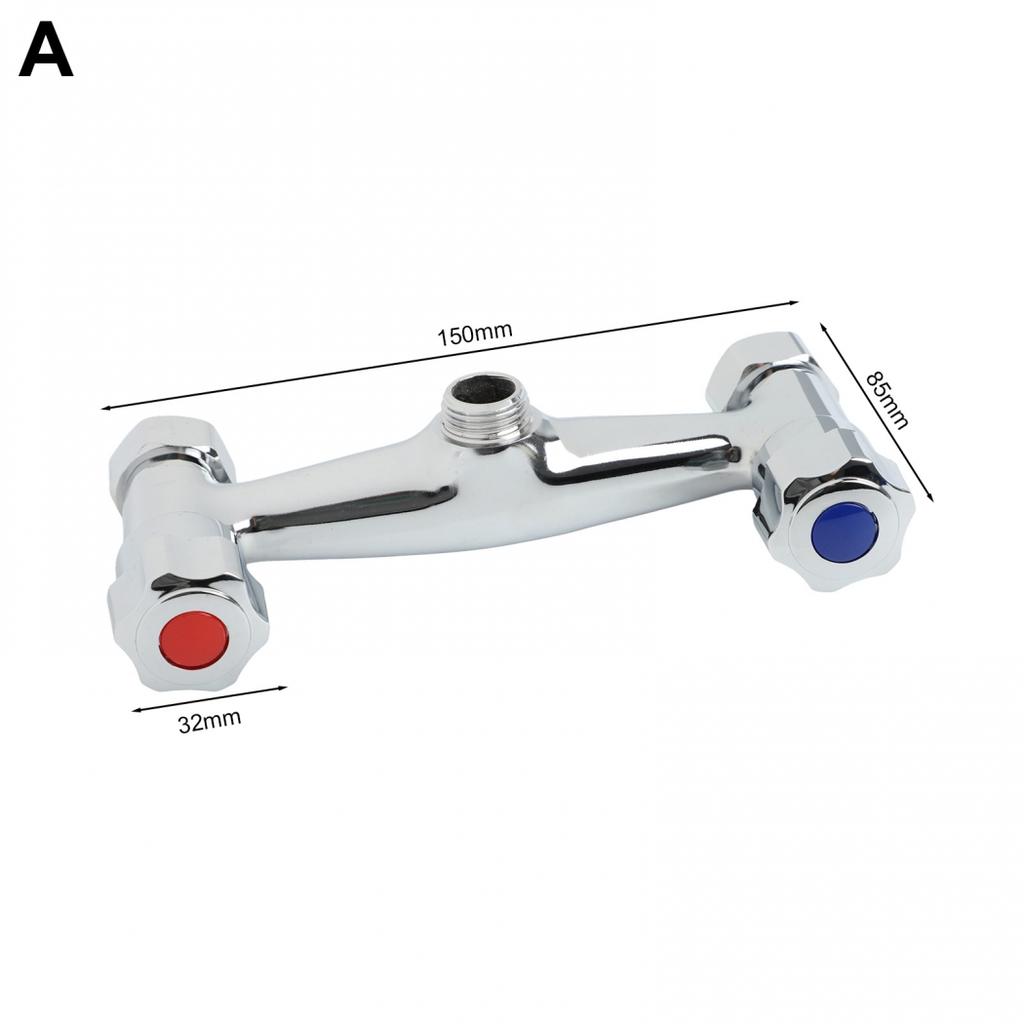 Easily Installed Wall Mounted Chrome Finished Dual Control Shower Faucet