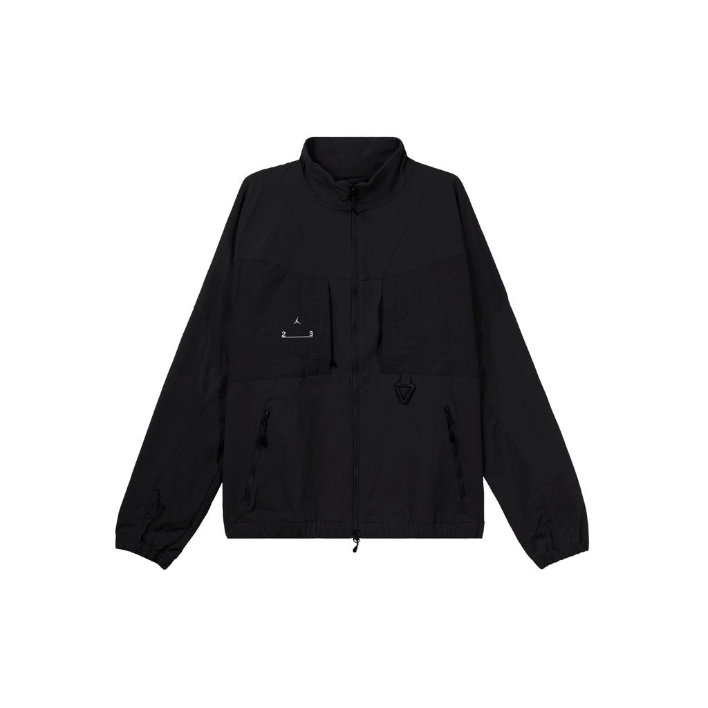 Jordan FW22 Logo Decal Zip Cardigan with Stand Collar Jacket Men Outerwear Black DQ8060-010