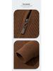Men's Stand Collar Wool Cardigan Sweater - Casual Zipper Jacket for Autumn/Winter