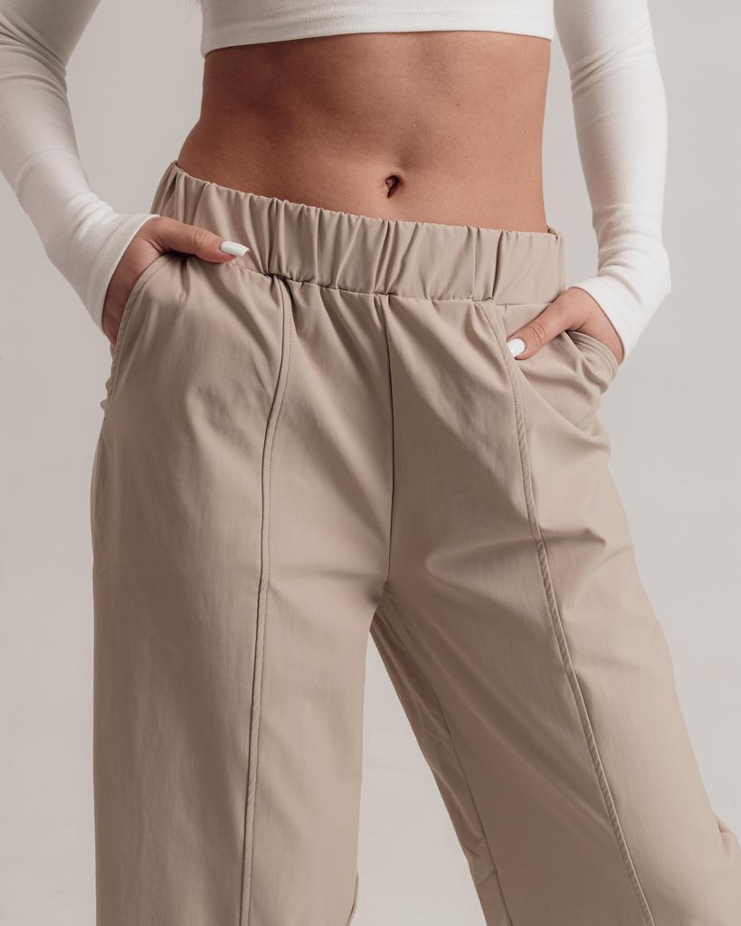 Women's Trousers Butella 16554 M Beige