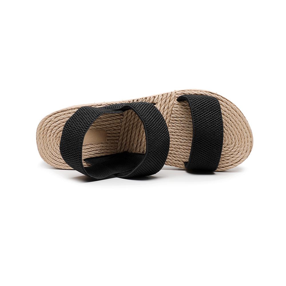 Women's 2024 Summer Korean Cross-Strap Thick-Soled Roman Sandals