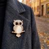 Sparkling Rhinestone Animal Pins Imitation Pearls Lapel Pins Cute Animal Brooches  Gift Giving