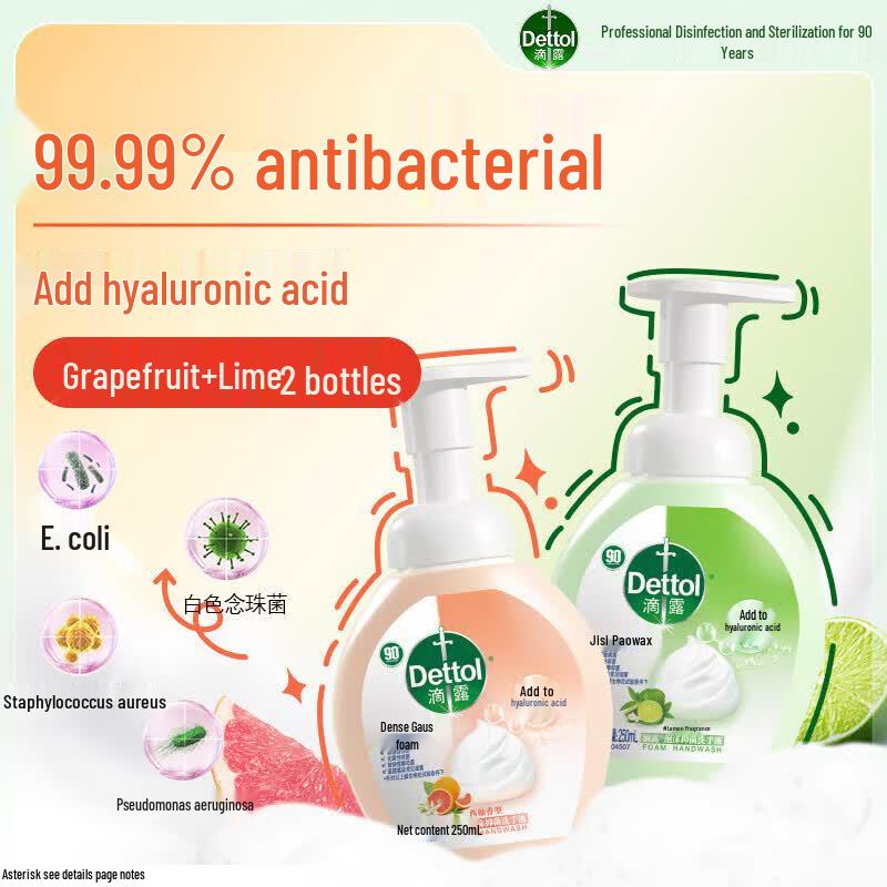 

Dettol Foaming Hand Wash Duo - Grapefruit & Lime
