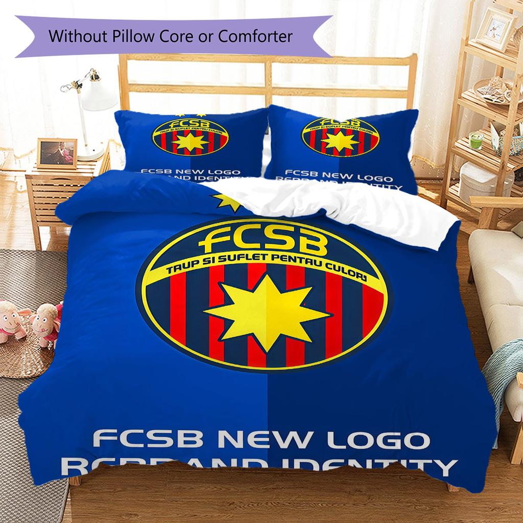 FCSB History Bedding Quilt Set Quilt Cover Pillowcase Home Decoration Birthday Gift (1 * Duvet Cover + 2 * Pillowcase, Without Core)