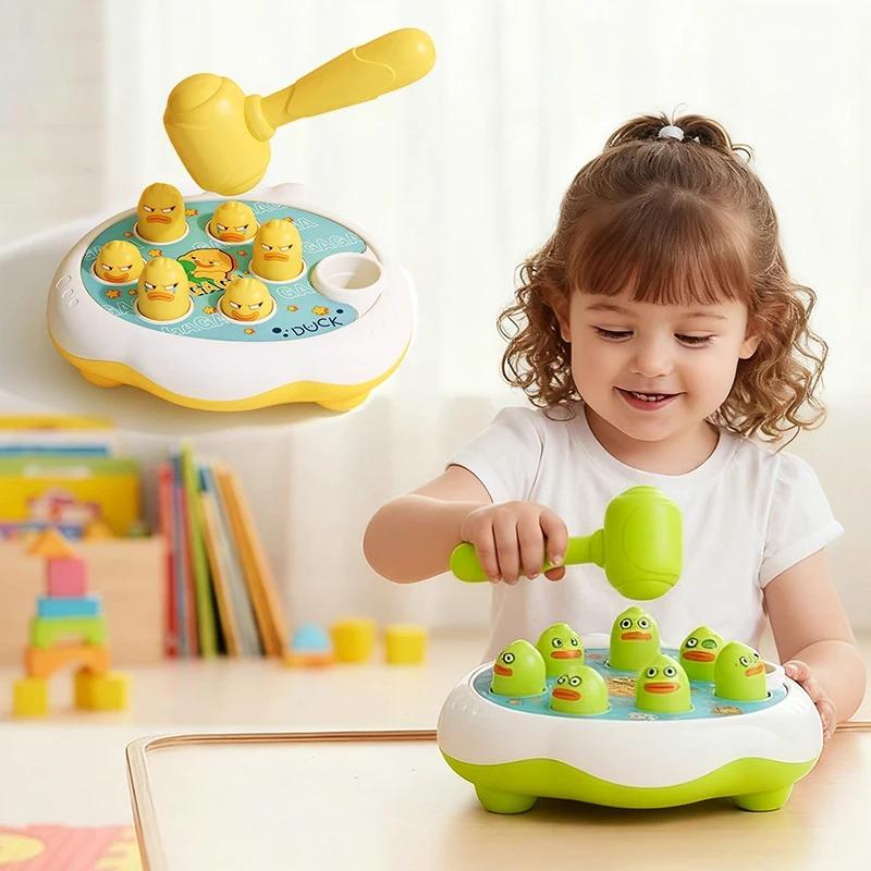 Ducks Baby Montessori Learning Game #@#Educational Puzzle.. Gift For 12-24 Months Toddler Boy/Girl With Hammer^^