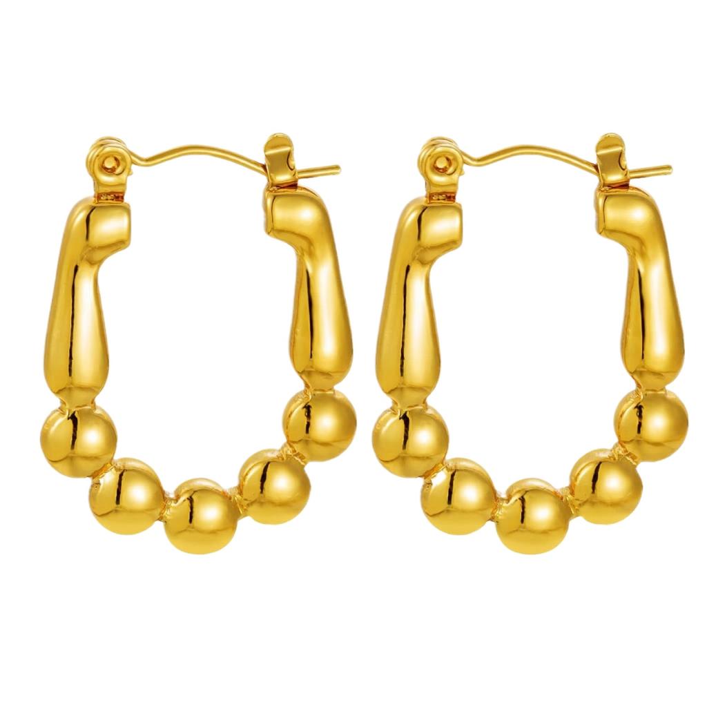 Boucles d'Oreilles en Acier Inoxydable pour Femmes Vintage Luxe Élégant Bijoux en Acier Titane