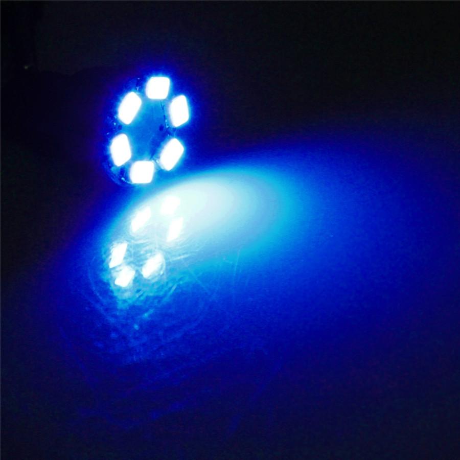 12Pcs 0.2W T10 6 LED 1210SMD Instrument Panel Light Dash Light Bulb For 12V Car