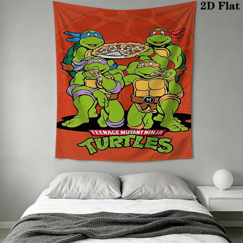Teenage Mutant Ninja Turtles Artwork Tapestry Wallmounted Background Cloth Work Of Art Atmospheric Background Cloth Background Cloth
