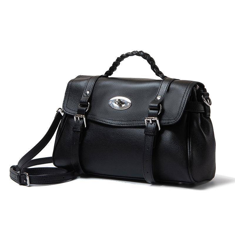 Fashionable Large-capacity Genuine Leather Women's Bag Top-layer Cowhide Tote Bag Messenger Bag Single-shoulder Large Bag