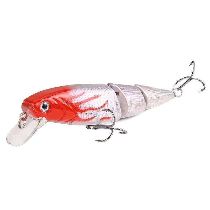11cm Multi-Jointed Shimmering Reflective Minnow Lure Freshwater Saltwater Fishing