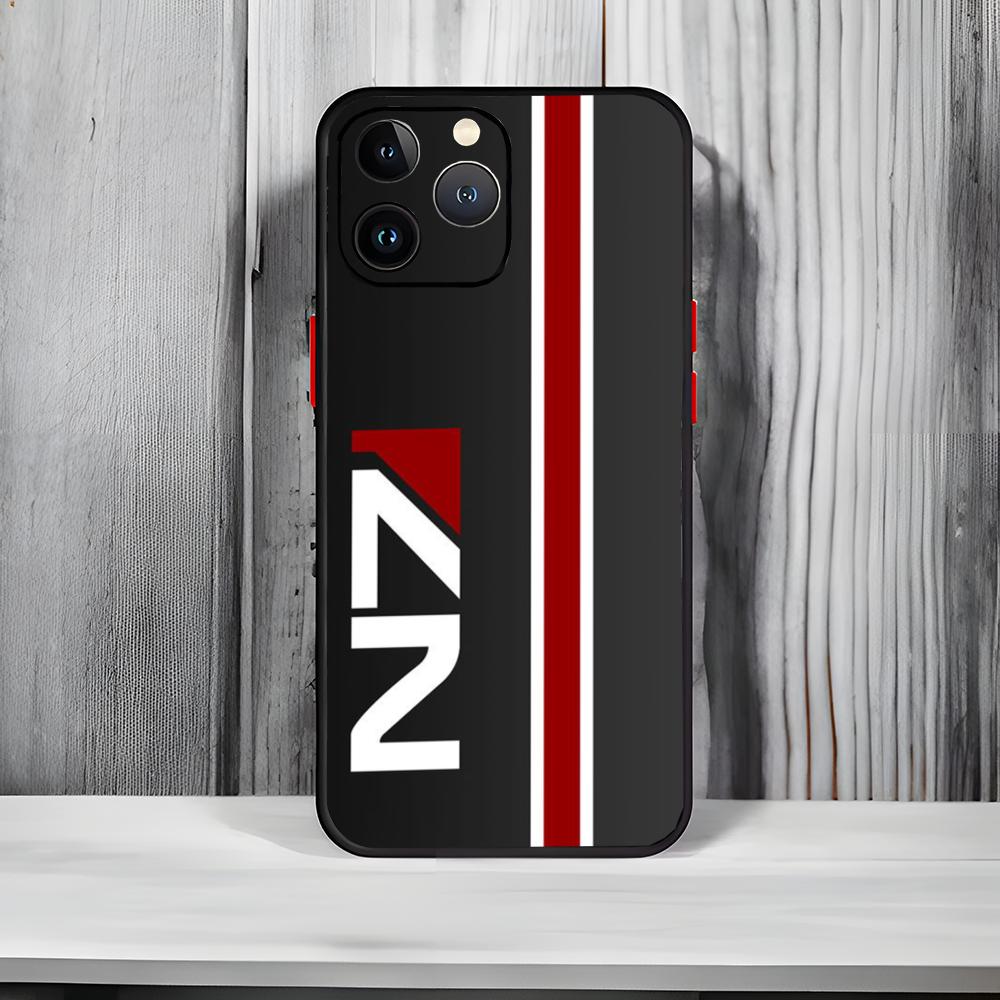 Sci-Fi Video Game M-Mass Effect Phone Case Black Matte Thin Phone Case For iPhone17 16 15 14 13 ProMax