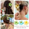 4PCS Fashion Women Flower Hair Clips Vacation Bohemia Egg Flower Hair Clips Barrettes Girls Large Hairpins Hair Accessories