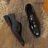 Classic Shiny Patent Leather Men Oxfords Pointed Toe Lace Up Formal Dress Derby Shoes Business Wedding Office Daily Man Footwear