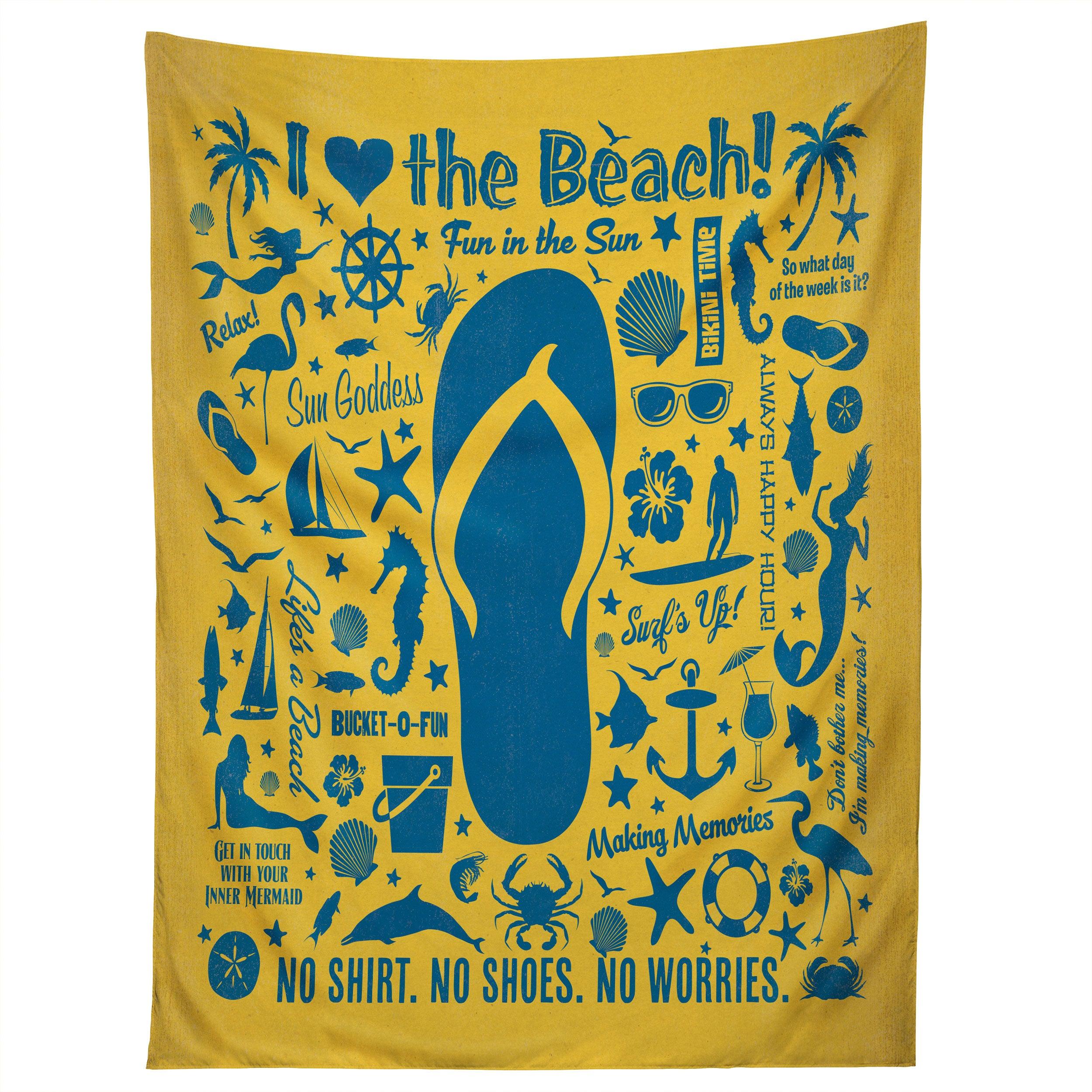 FLIP FLOP PATTERN tapestry 75x100 чёрный
