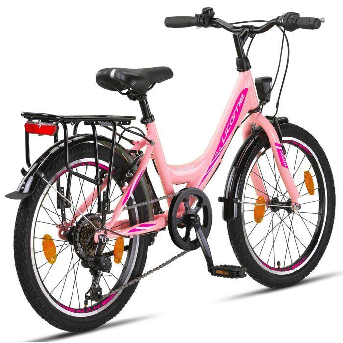 Licorne Bike Stella Premium City Bike 24,26 and 28 Inches – Dutch Bike, Boy [20, Pink]