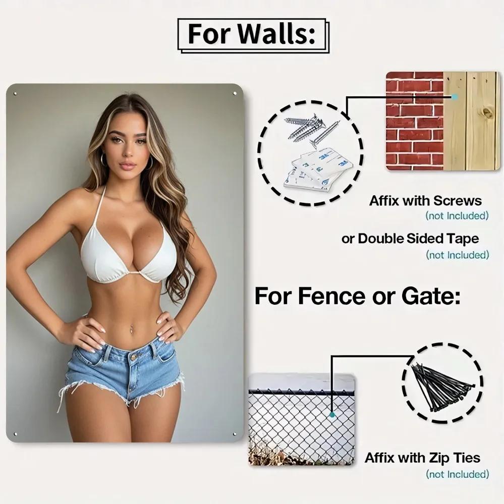 Vintage Metal Wall Art 8x12 Inch Aluminum Plaque Waterproof Heat-Resistant for Home Garden Decor