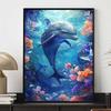 New Arrival 5D DIY Full Circle Diamond Painting "Dolphin" Embroidery Cross Stitch Home Decor Gift