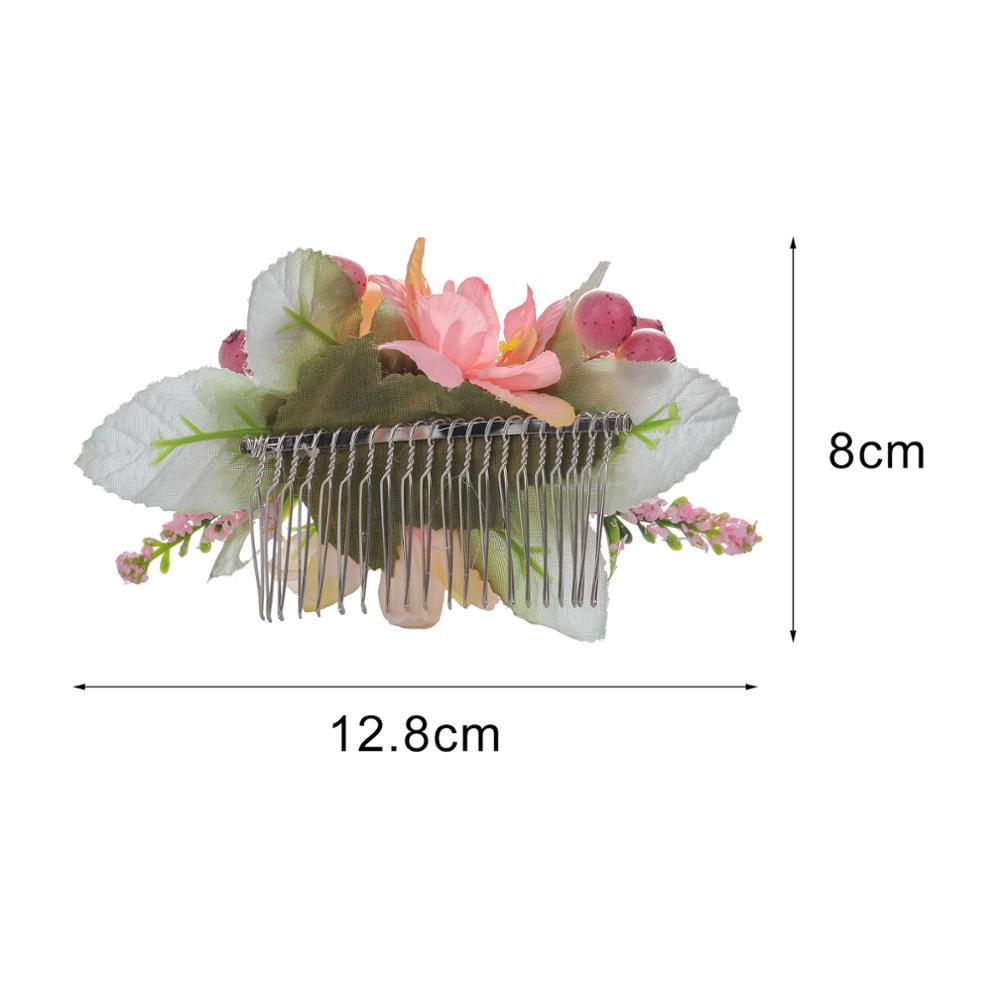 Molans Boho Braut Haarkämme Rustikale Hochzeit Floral Frauen Stimulation Blume Haarnadeln Bräute Haaraccessoires Grün Haarkämme