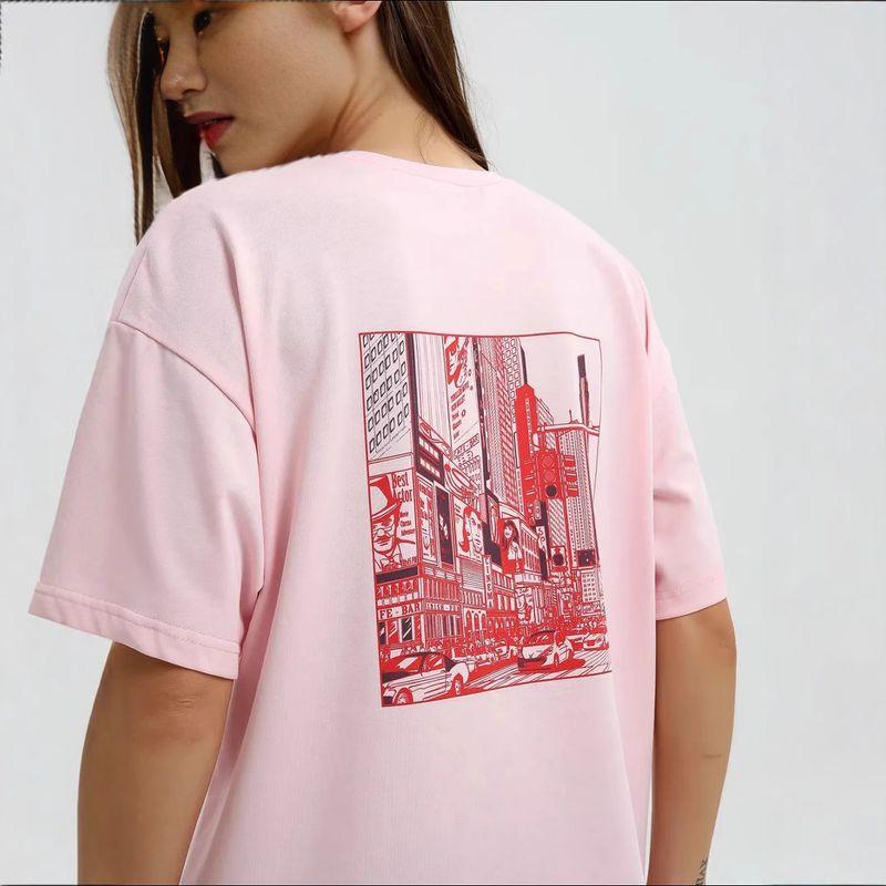 Western Style New Fashion Casual Loose Print Short sleeve T-shirt Top Printed Cotton T-shirt