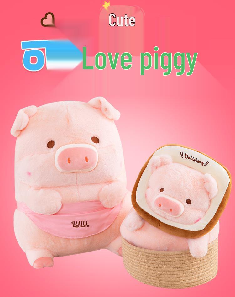 Omámené Prasátko Plyšový Polštář - Toast Lulu Kreslený Společník