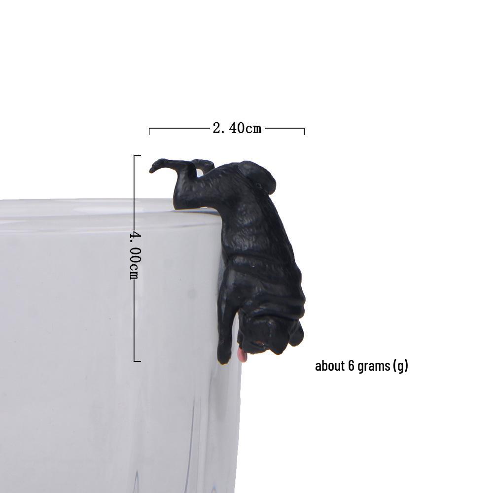 Korean Style Warm Color Pug Life Algae Ball Cup Figurine for Gardening and Landscaping