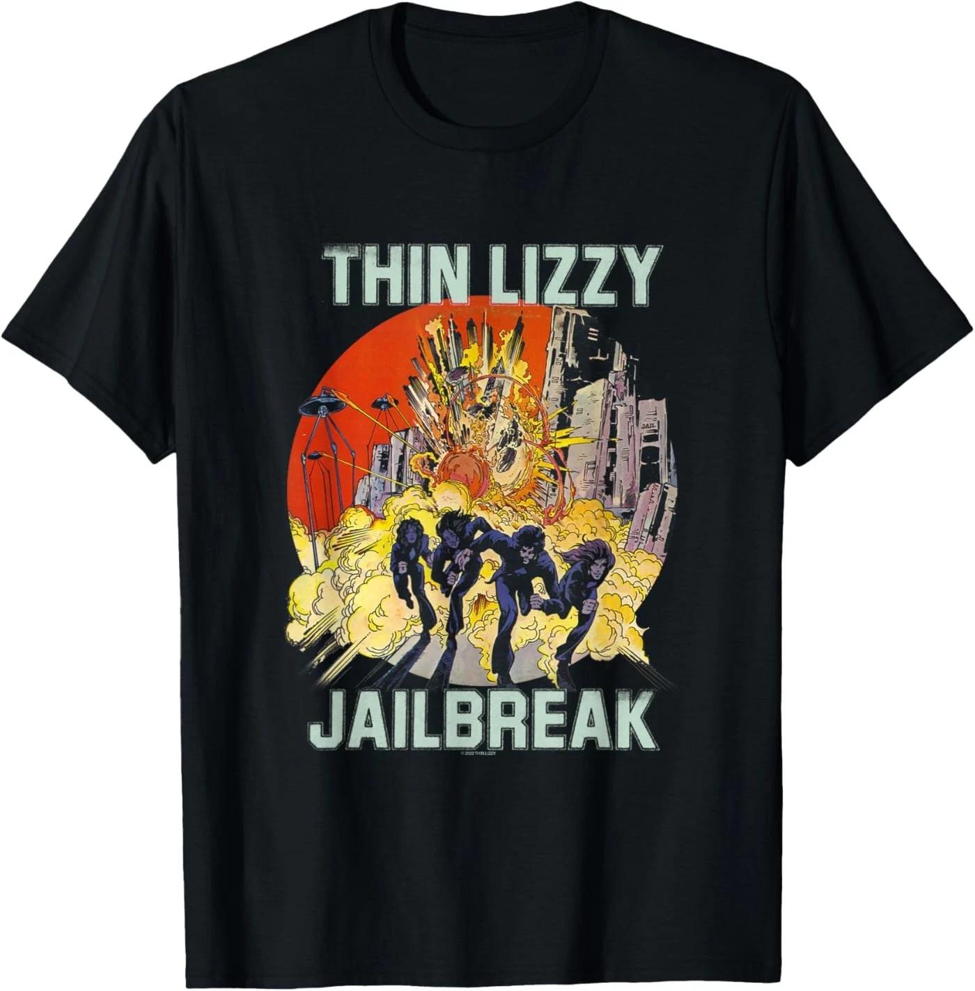 Thin Lizzy Jailbreak Explosion Black Unisex T-Shirt 2XL