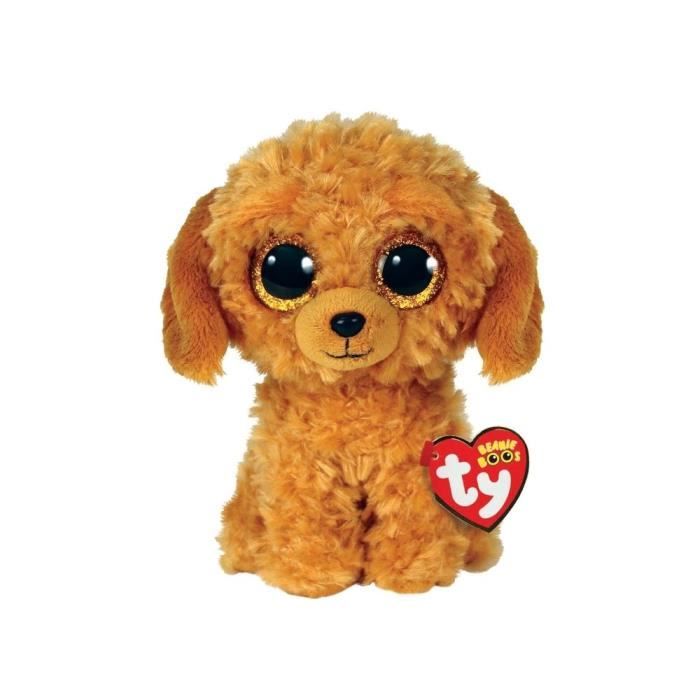 Peluche TY Beanie Boos Doodle Chien 15cm - Marron - Pour Enfant à partir de 3 ans