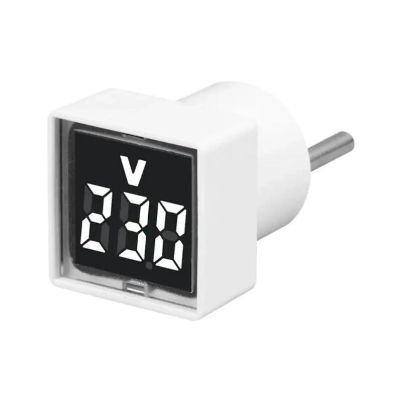 1Pc Led Digital Ac Voltmeter Indicator Square Eu Plug Digital Voltmeter 50–500V Voltage Measurement Range