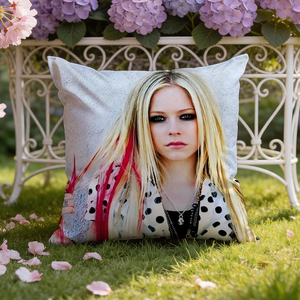 A-Avril R-Ramona Lavigne Cushion Cover Home & Car Dual-Scene Pillow Cover: Reversible for Premium Comfort