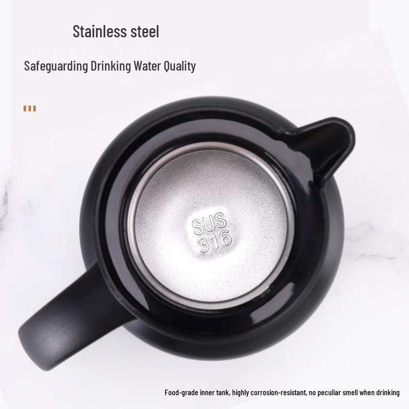 Large Stainless Steel Teapot for White Tea Brewing, Office Use, Insulated Thermos Flask
