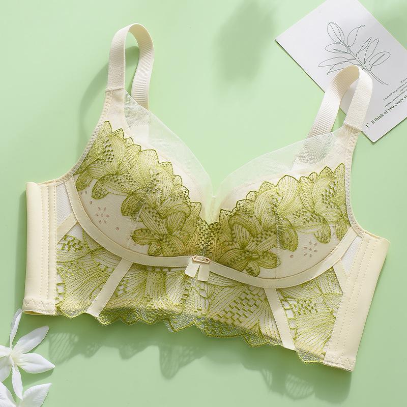 

Увеличенное соотношение сторон, бесшовная ткань, удобная и мягкая, без давления на грудь, приятный для кожи и сексуальный бюстгальтер. 70B шампанского