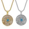 European and American Jewelry Gold-plated Rhinestone Blue Eye of Horus Pendant Necklace 2026