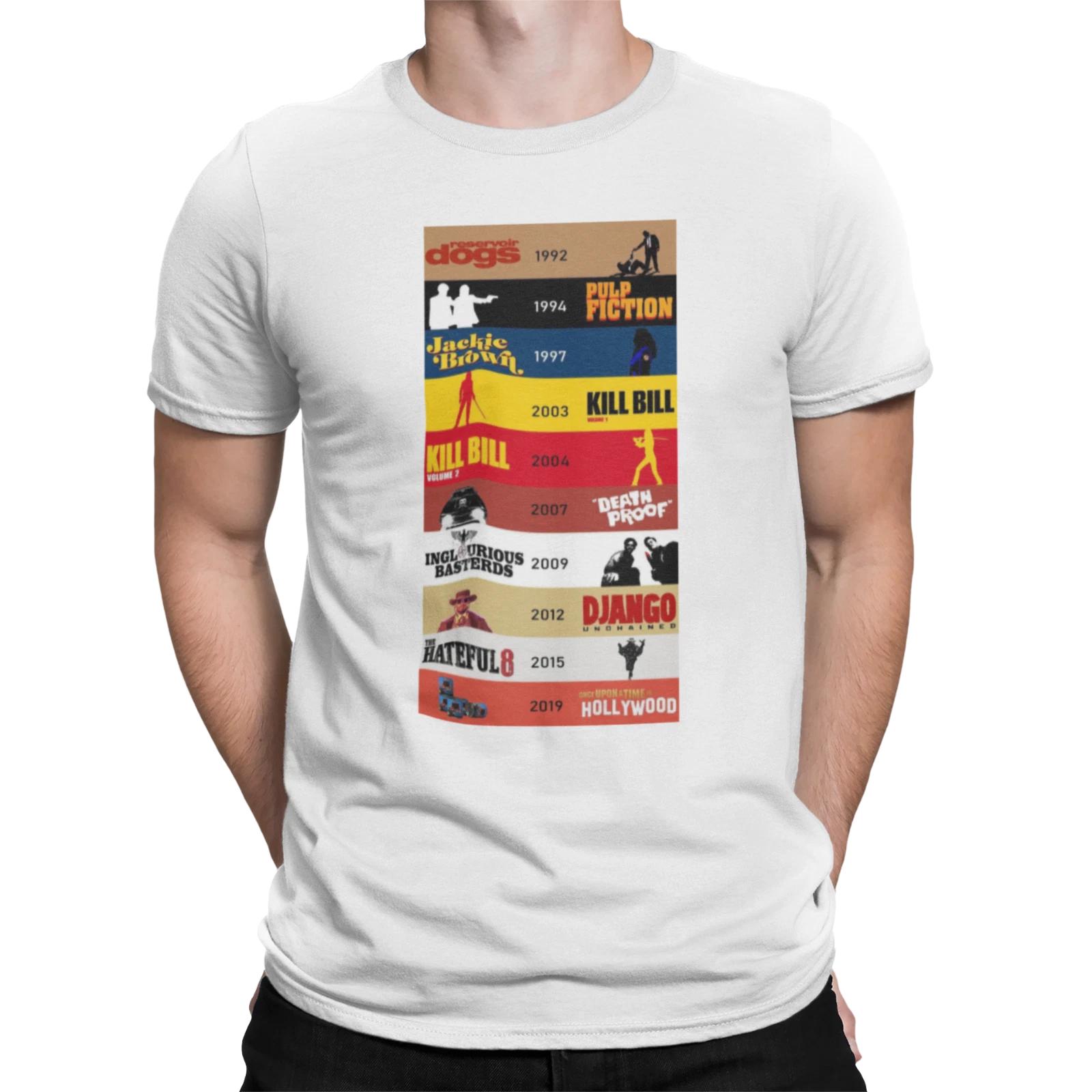 Quentin tarantino film timeline pulp fiction kill bill film movie horror t shirt XL