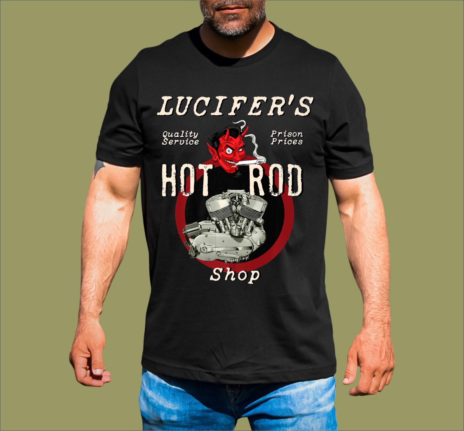 LUCIFERS MOTORCYCLE HOTROD SHOP T-SHIRT M